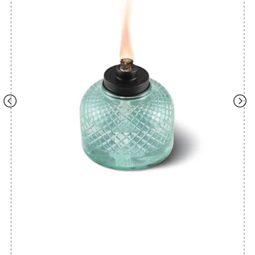 table top glass torch